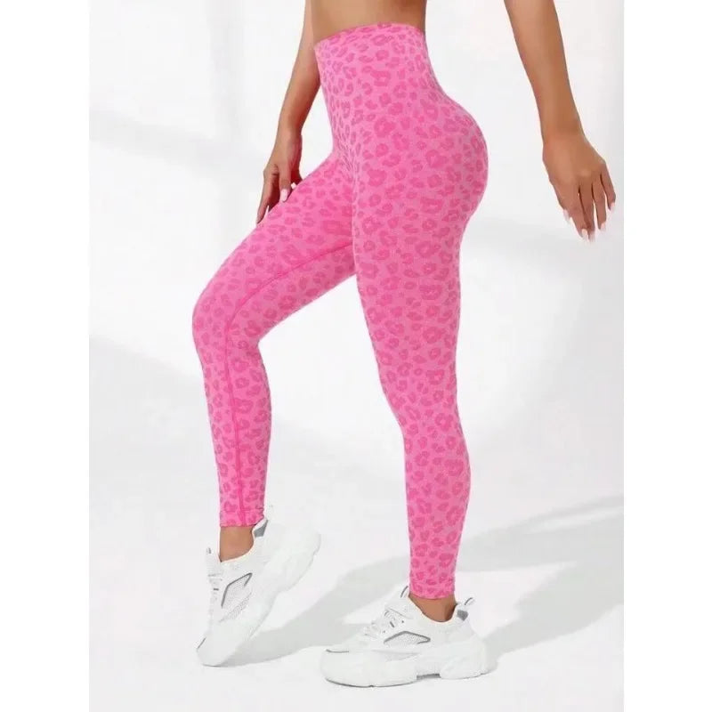 Leopard Print High-Waist Hip-Lifting Leggings